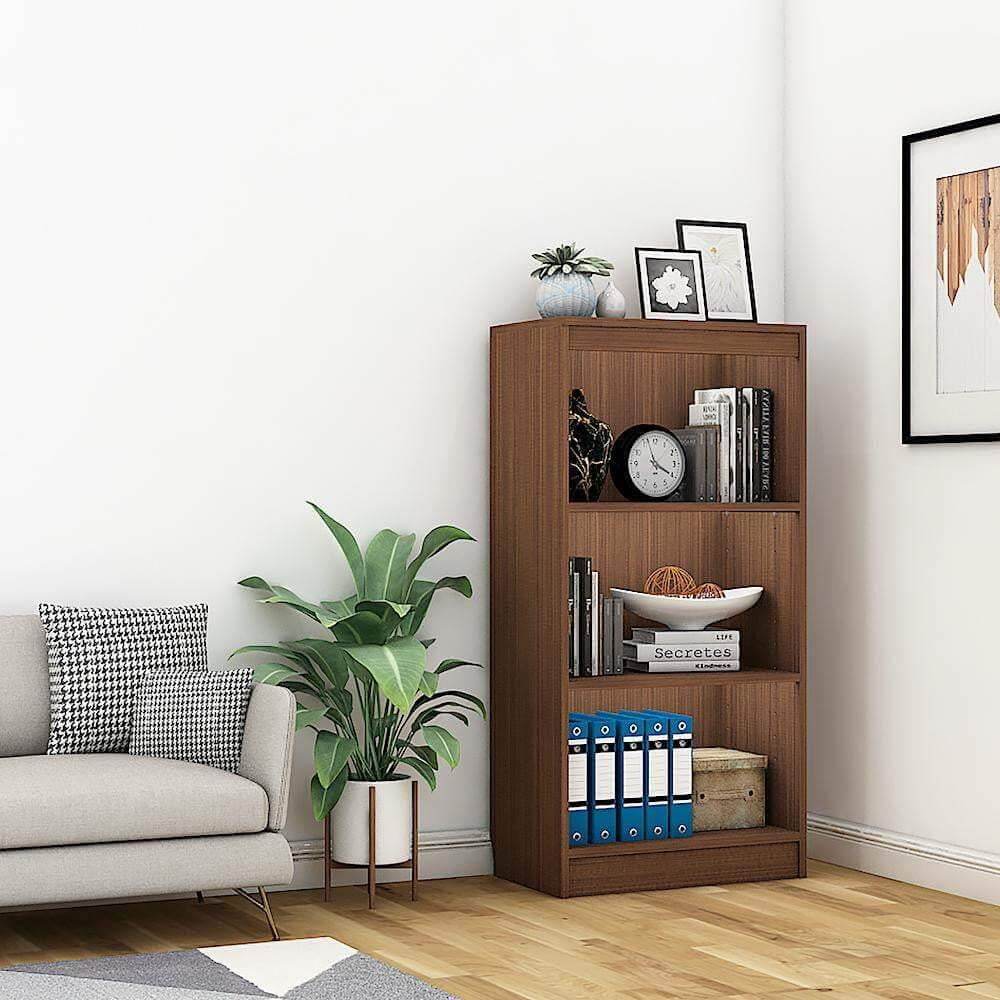 Alpha Bookshelves, 4 tier, 48" high, Acacia Walnut *Installation Included* - A10 SHOP